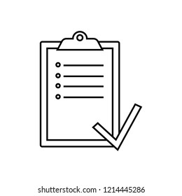 Checklist icon, isolated. Flat design.