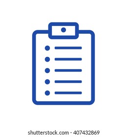 Checklist  icon,  isolated. Flat  design.