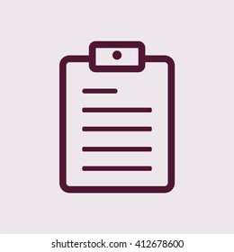 Checklist   icon,  isolated. Flat  design.