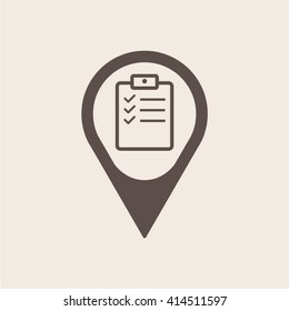 Checklist  icon,  isolated. Flat  design.