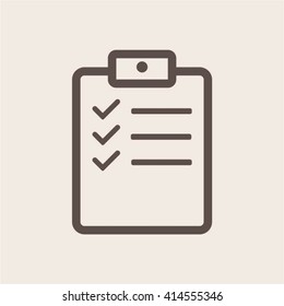 Checklist   icon,  isolated. Flat  design.