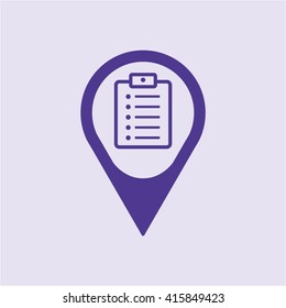 Checklist   icon,  isolated. Flat  design.