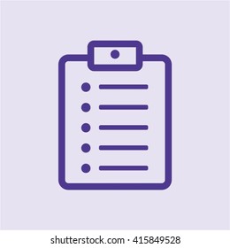 Checklist  icon,  isolated. Flat  design.