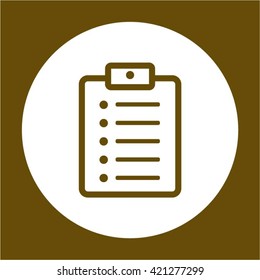 Checklist  icon,  isolated. Flat  design.