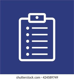 Checklist   icon,  isolated. Flat  design.