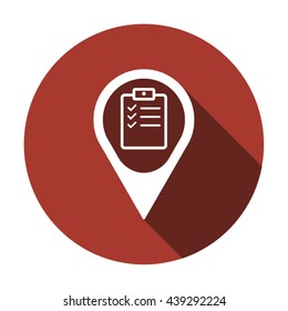 Checklist  icon,  isolated. Flat  design.