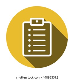Checklist  icon,  isolated. Flat  design.