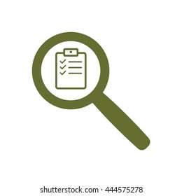 Checklist  icon,  isolated. Flat  design.