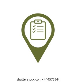 Checklist  icon,  isolated. Flat  design.