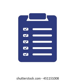 Checklist    icon,  isolated. Flat  design.