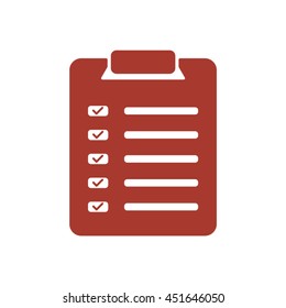 Checklist  icon,  isolated. Flat  design.