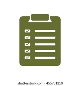 Checklist    icon,  isolated. Flat  design.