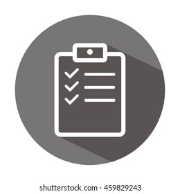 Checklist    icon,  isolated. Flat  design.