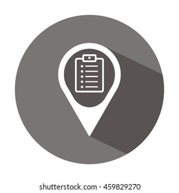 Checklist    icon,  isolated. Flat  design.