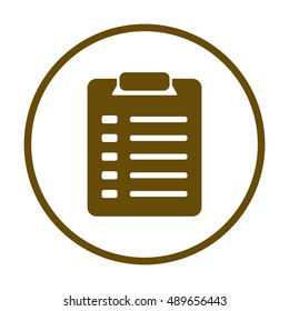 Checklist   icon,  isolated. Flat  design.