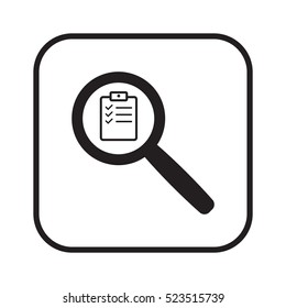 Checklist   icon, isolated. Flat  design. 