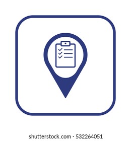 Checklist   icon, isolated. Flat  design. 