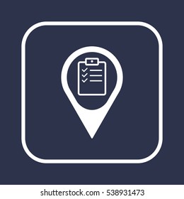 Checklist   icon, isolated. Flat  design. 