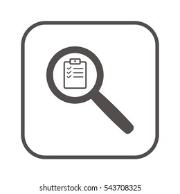 Checklist   icon, isolated. Flat  design. 