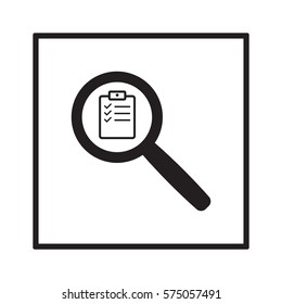 Checklist   icon, isolated. Flat  design. 