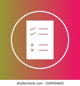 checklist icon isolated on background
