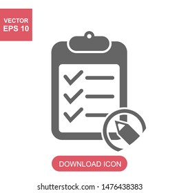 checklist icon isolated on white background. Vector