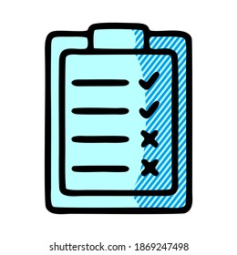 Checkliste Symbol einzeln auf weißem Hintergrund aus der Sammlung von Websites und Seo. 