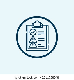checklist icon isolated on white background from work from the home collection. check list-icon thin line outline linear checklist symbol for logo, web, app, 