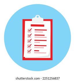 checklist icon isolated on white background