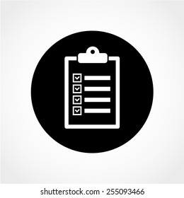 Checklist Icon Isolated on White Background