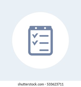 checklist icon isolated on white