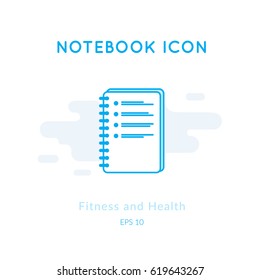 Checklist icon isolated on white. Sports equipment vector logo. Modern pictogram for web graphics