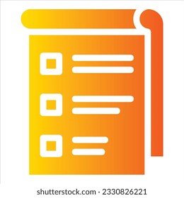 checklist icon with isolated vektor and transparent background