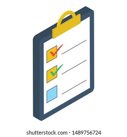 Checklist icon in isometric design.