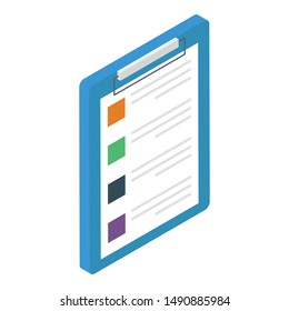 Checklist icon in isometric design