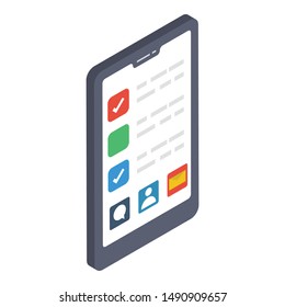 Checklist icon in isometric design.