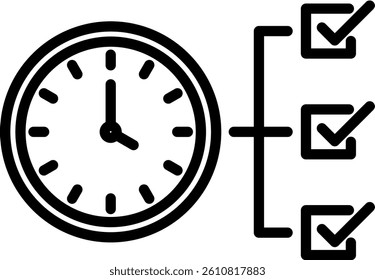 Checklist Icon Line Vector Illustration