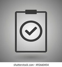 checklist icon. linear web icons on a gray background vector illustration.