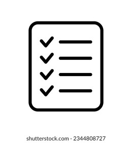 Checklist icon. List vector line icon.