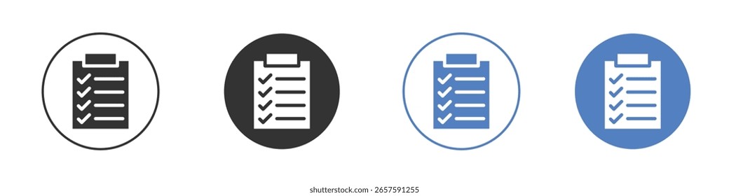 Diseños gráficos del logotipo del icono de la lista de comprobación