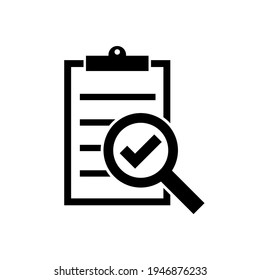 Checklist icon, logo isolated on white background
