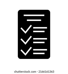 checklist icon or logo isolated sign symbol vector illustration - high quality black style vector icons
