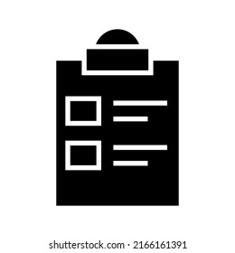 icono de lista de comprobación o logotipo símbolo de signo aislado ilustración vectorial - iconos vectoriales de estilo negro de alta calidad
