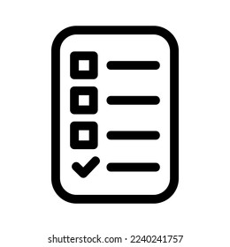 checklist icon or logo isolated sign symbol vector illustration - high quality black style vector icons
