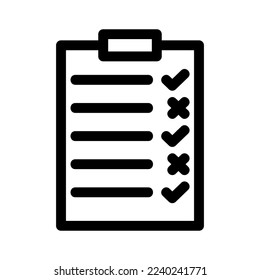 icono de lista de comprobación o logotipo símbolo de signo aislado ilustración vectorial - iconos vectoriales de estilo negro de alta calidad
