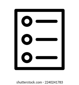 icono de lista de comprobación o logotipo símbolo de signo aislado ilustración vectorial - iconos vectoriales de estilo negro de alta calidad
