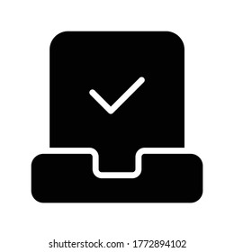 Diseño de ilusión de plantilla de logotipo de iconos de lista de comprobación