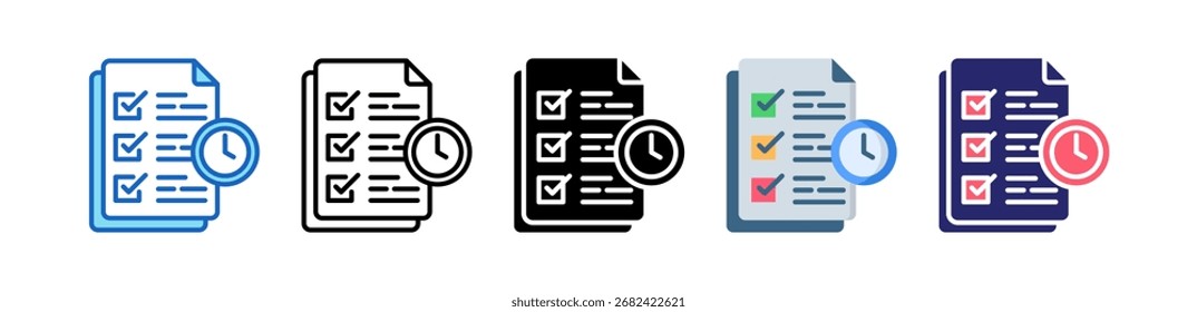 Checklistensymbol Sammlung mehrerer Formatvorlagen.