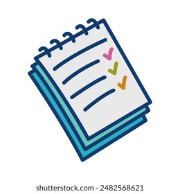 Checklist icon. Notes icon in flat style