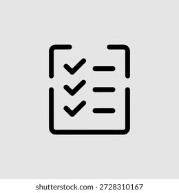 checklist icon on gray background